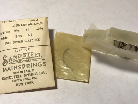 Sandsteel Mainspring #4270 for Rolex 8¾ ligne A.R. Automatic w/ brake - Steel