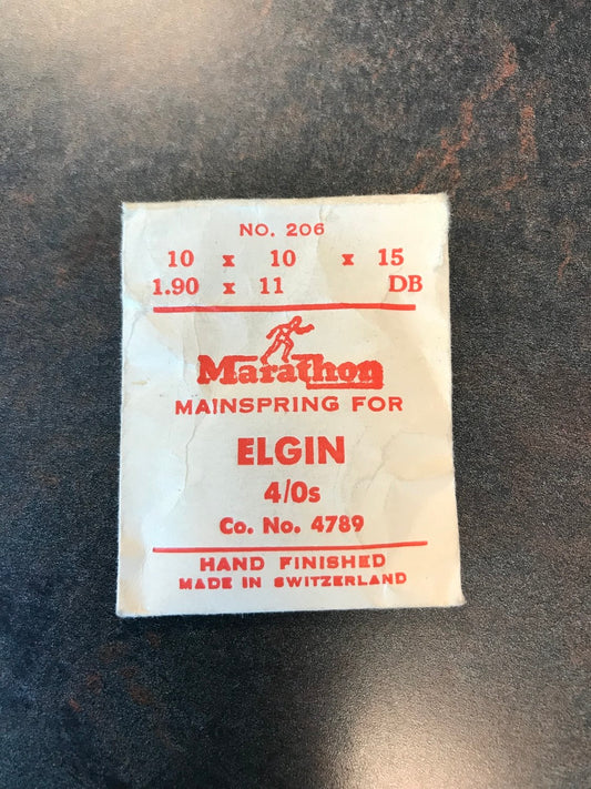 Marathon Mainspring for Elgin 4/0s #4789 - Steel