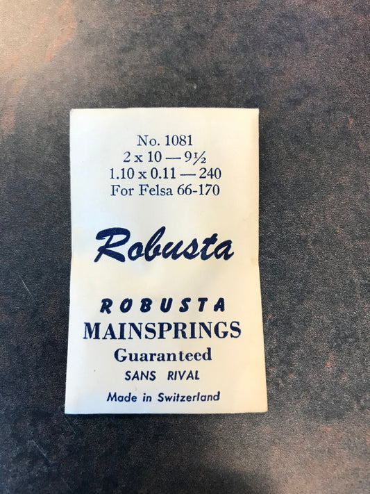 Robusta Mainspring No. 1081 for Felsa calibers 66 – 170 - Steel