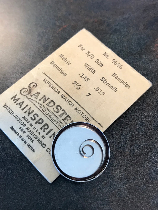 Sandsteel Mainspring for Hampden 3/0s #9696 - Steel