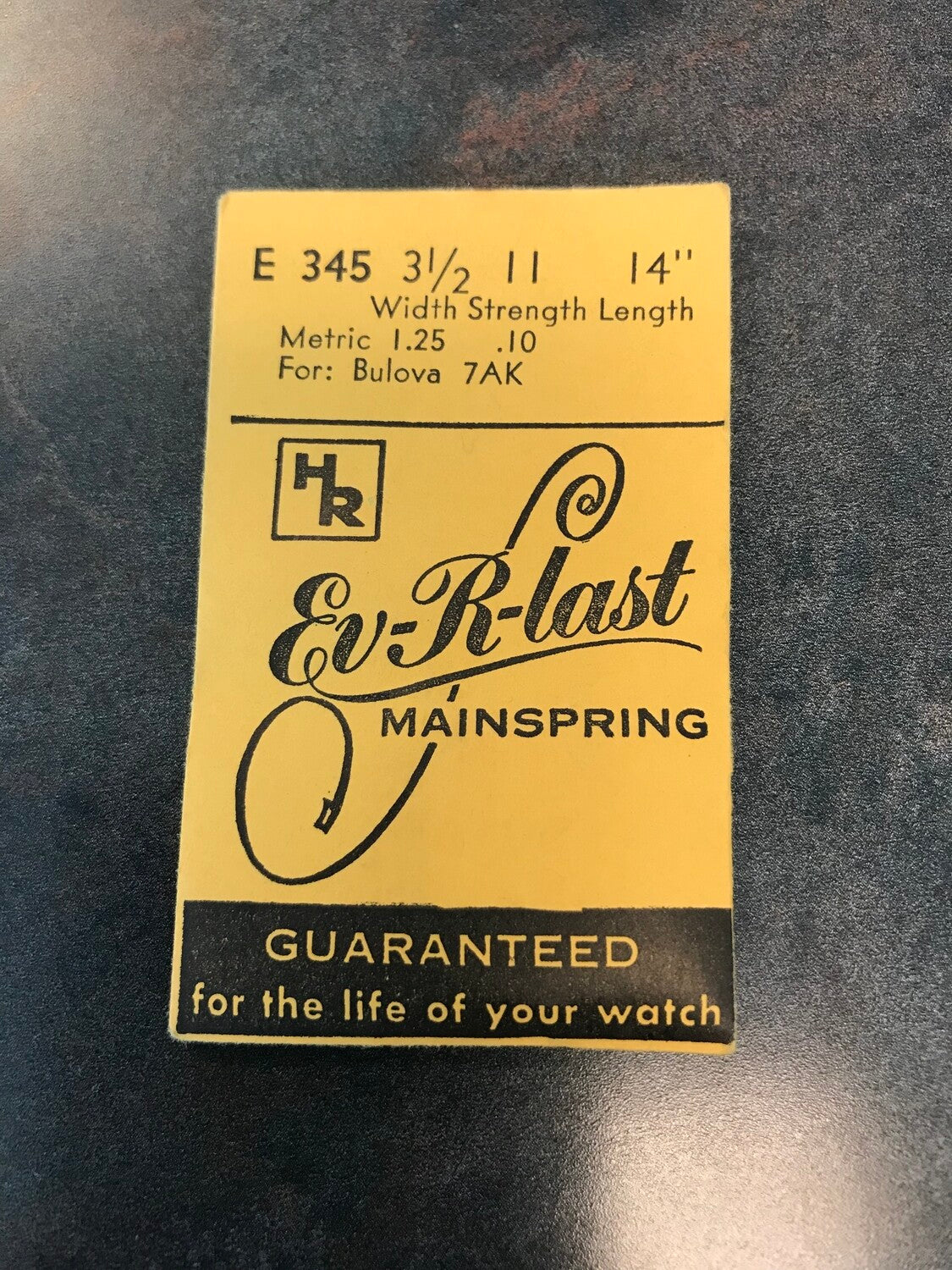 HR EvRlast Mainspring for Bulova caliber 7AK - Steel