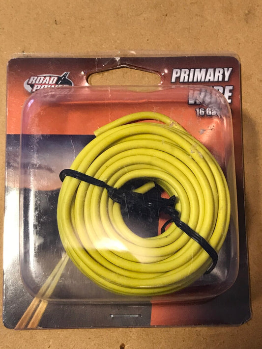 16 GA 24 Foot Primary Wire in YELLOW by Coleman Cable - New in packaging