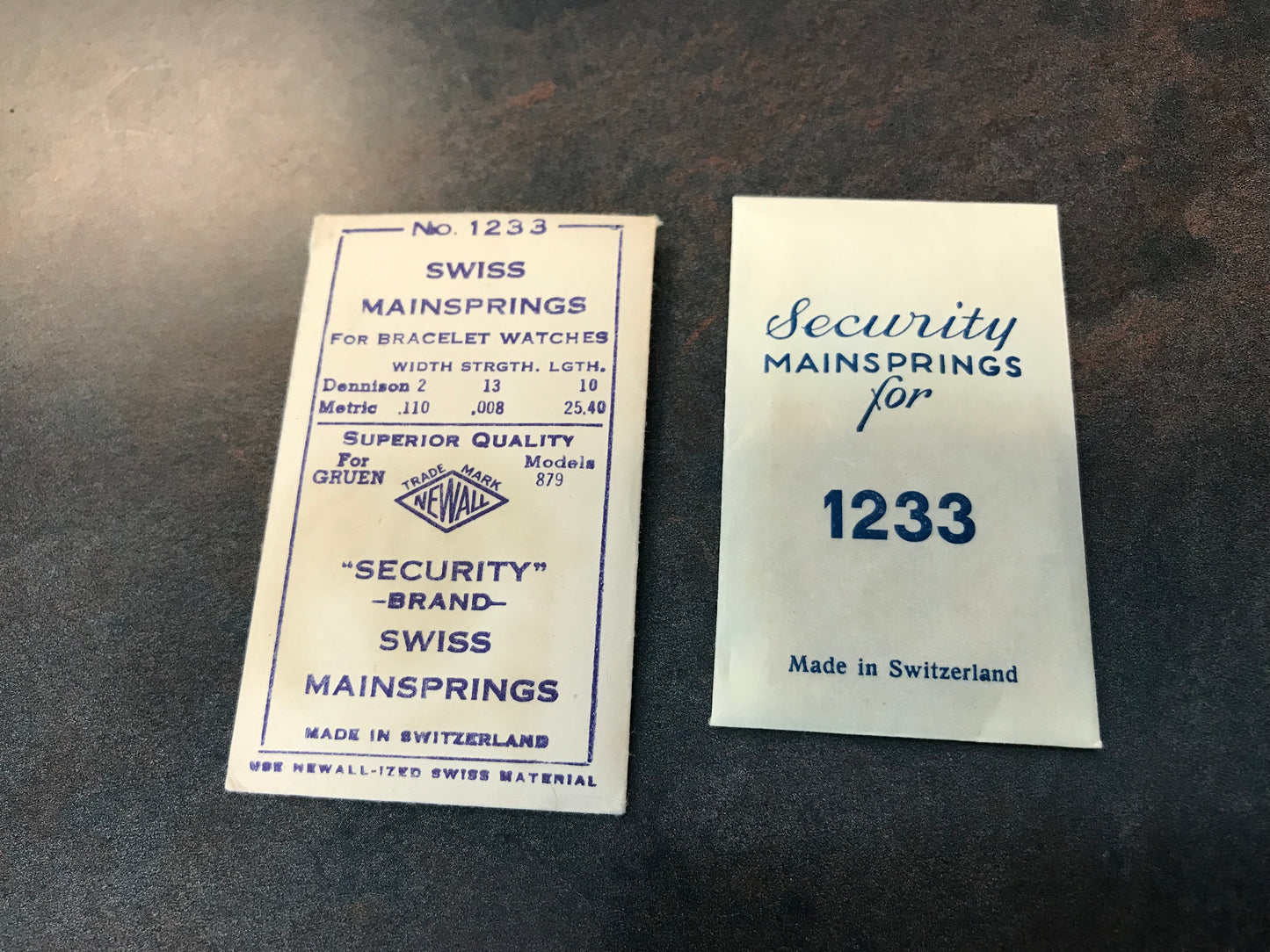 Newall Security Mainspring #1233 for Gruen caliber 879 - Steel