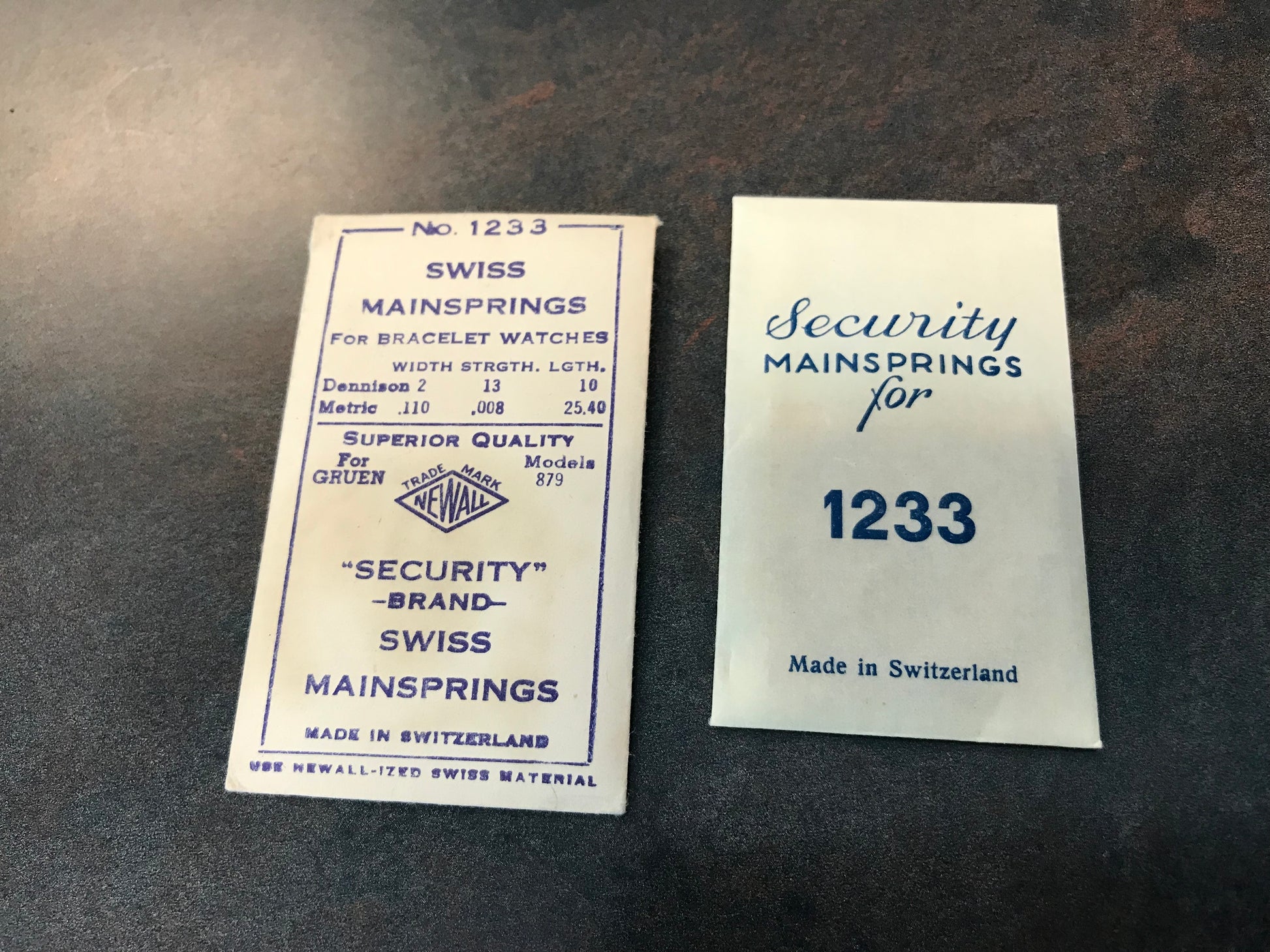 Newall Security Mainspring #1233 for Gruen caliber 879 - Steel