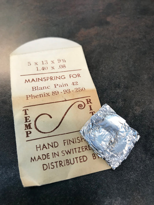 TEMP-RITE Mainspring for Blancpain 42 & Phenix 89, 93, 250 - Steel