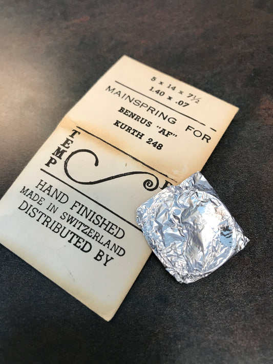 TEMP-RITE Mainspring for Kurth 248 - Steel