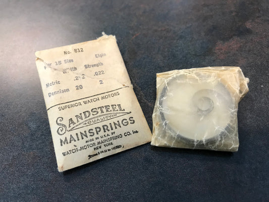 Sandsteel Mainspring for 18s Elgin No. 812 - Steel