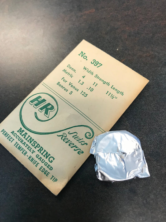 HR Mainspring No. 397 for Benrus S & Venus 125 movements - Steel