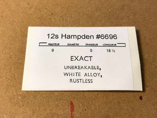 Hampden 12s Mainspring #6696 (EXACT) - Alloy
