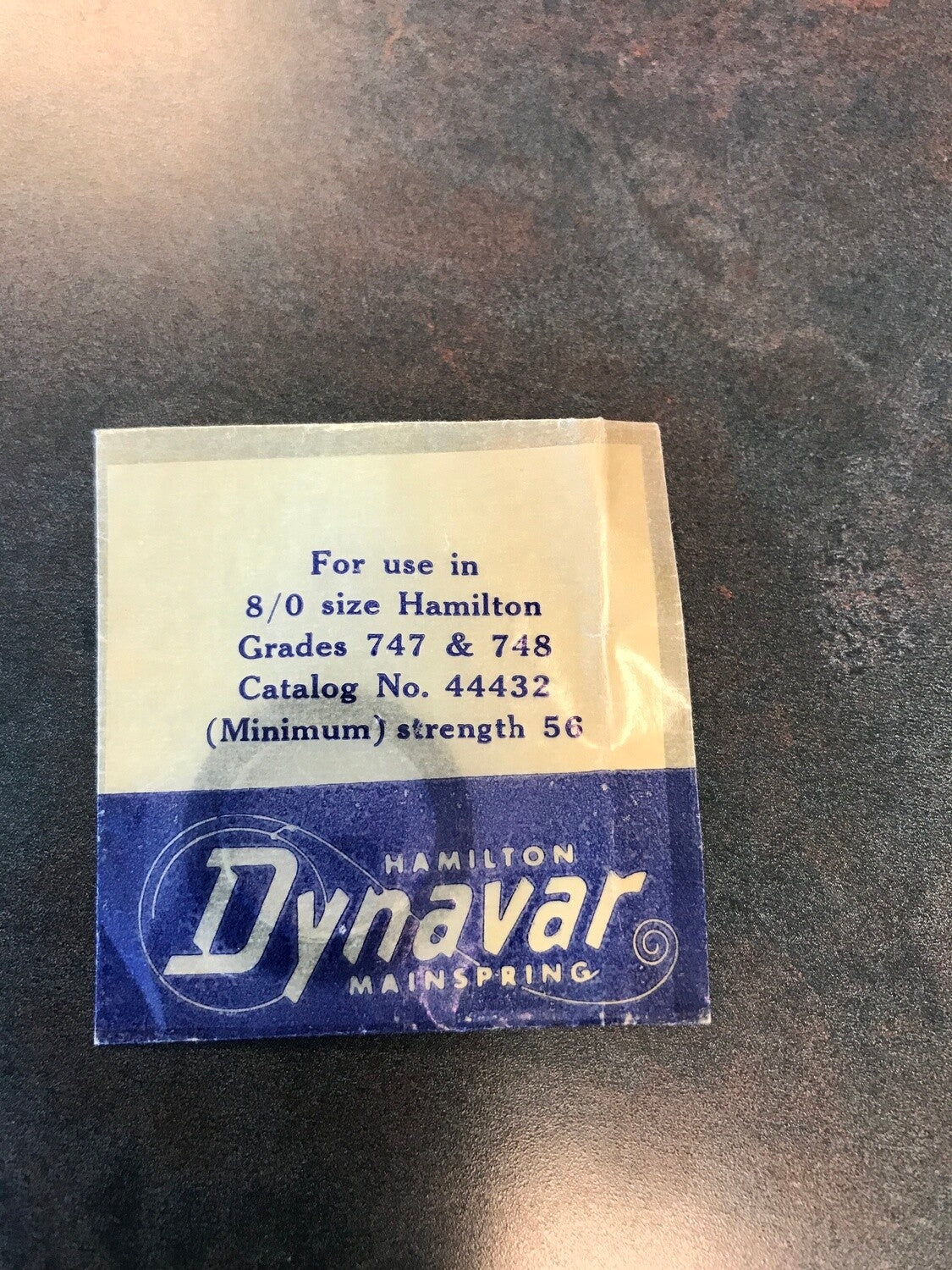 Hamilton Dynavar 8/0s Factory Mainspring #44432- Alloy