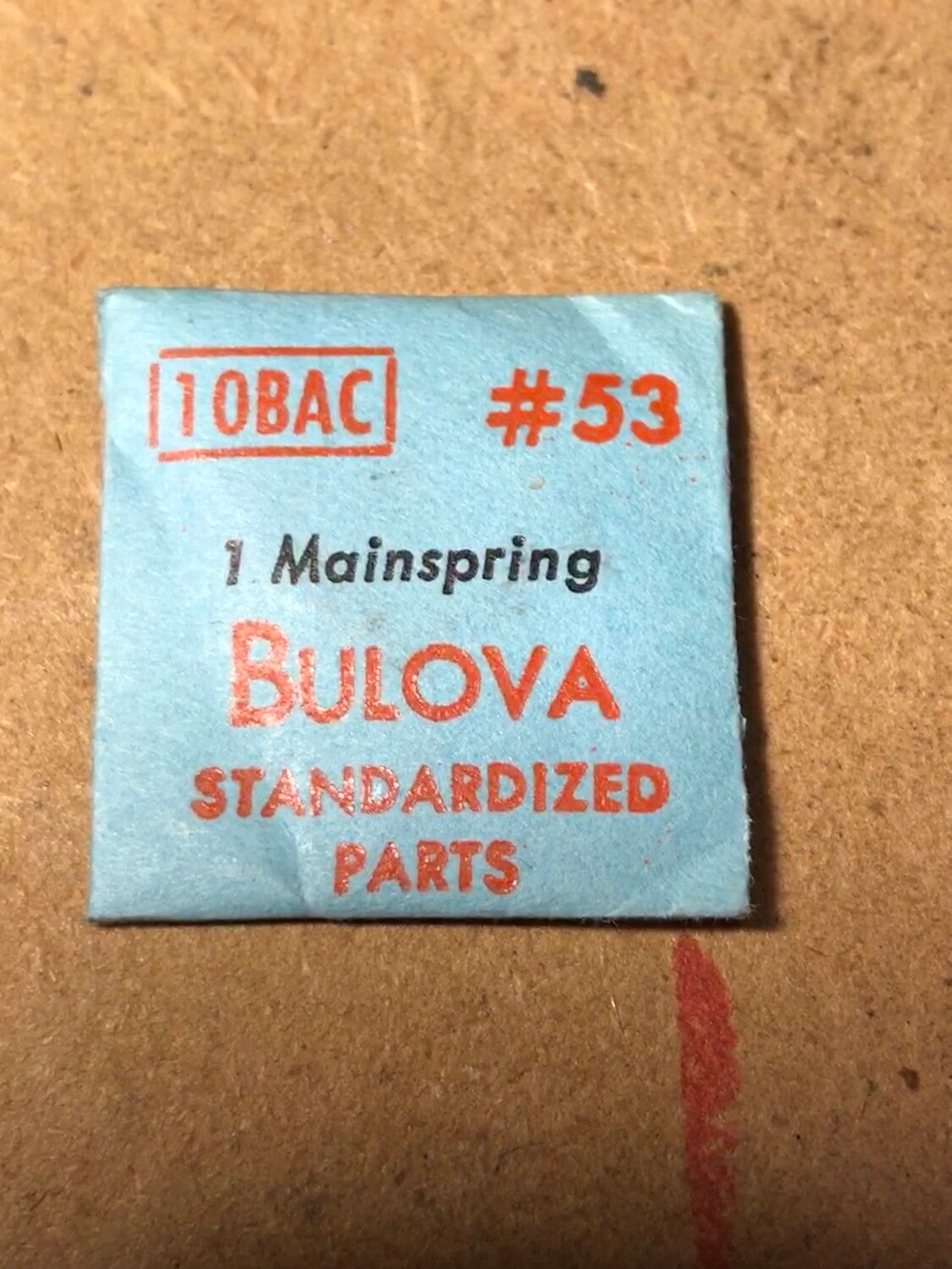 Bulova factory mainspring for caliber 10BAC - steel
