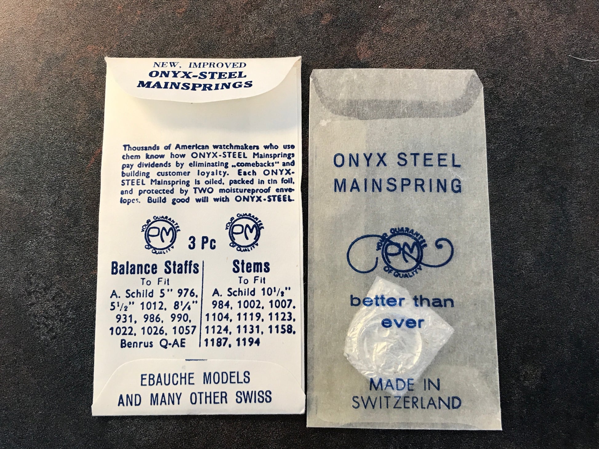 PM Mainspring for Tavannes caliber 052 - ONYX Steel