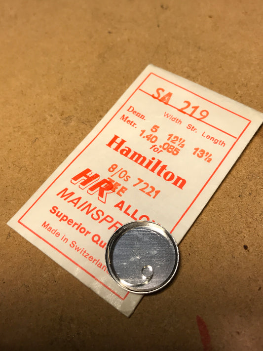 HR Mainspring SA219 for 8/0 Hamilton #7221 / 718271 - Alloy