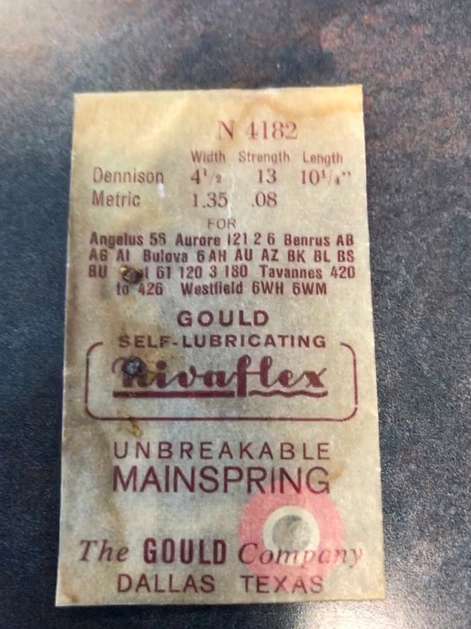 Nivaflex Unbreakable Mainspring for Angelus 55 & Aurore 121 +many more - Alloy