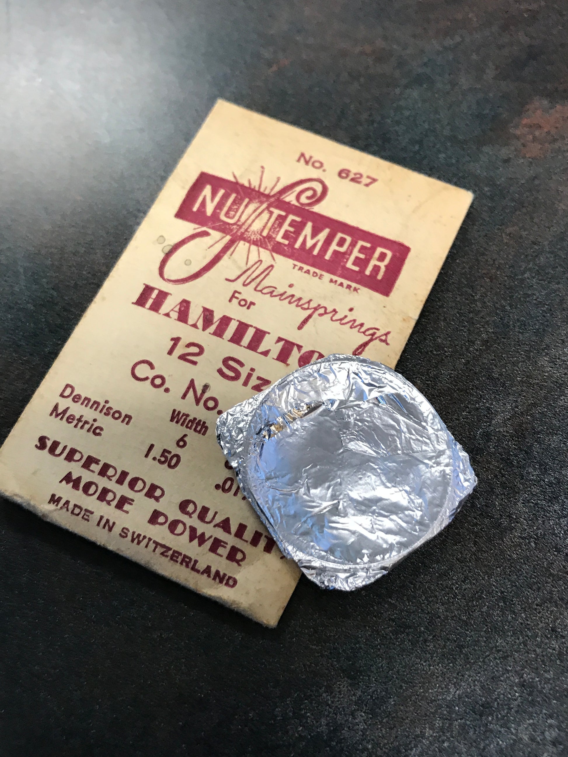 NuTemper Mainspring for Hamilton 12s No. 6021 - Steel