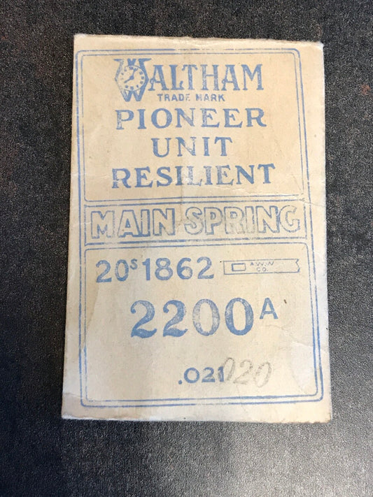Waltham Factory Mainspring for 20s Model 1862 No. 2200A - Steel