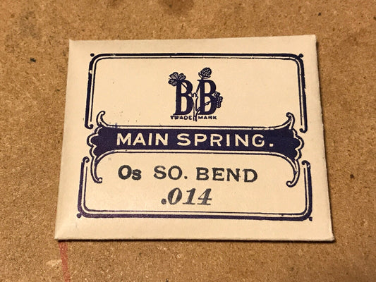Bogle Brothers Mainspring for South Bend 0s No. 22528 - Steel