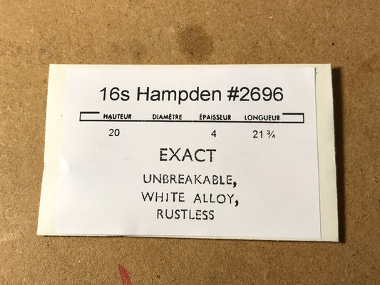 Hampden 16s Mainspring #2696 (EXACT) - Alloy