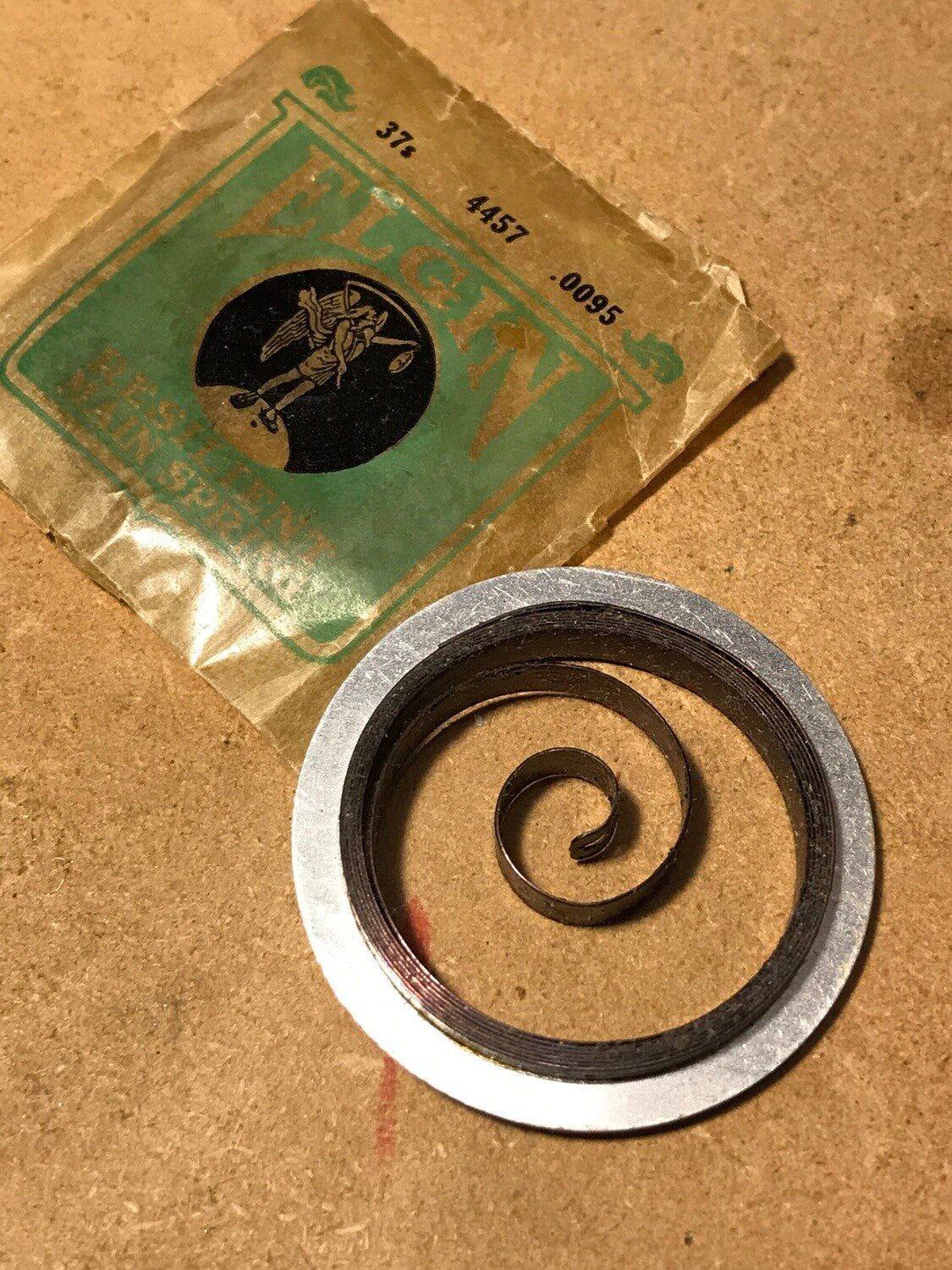 Elgin Factory Mainspring for Elgin 37s 8-Day Clocks #4457 - Steel