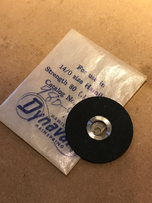 Hamilton Dynavar 14/0s Factory Mainspring #717442 - Alloy