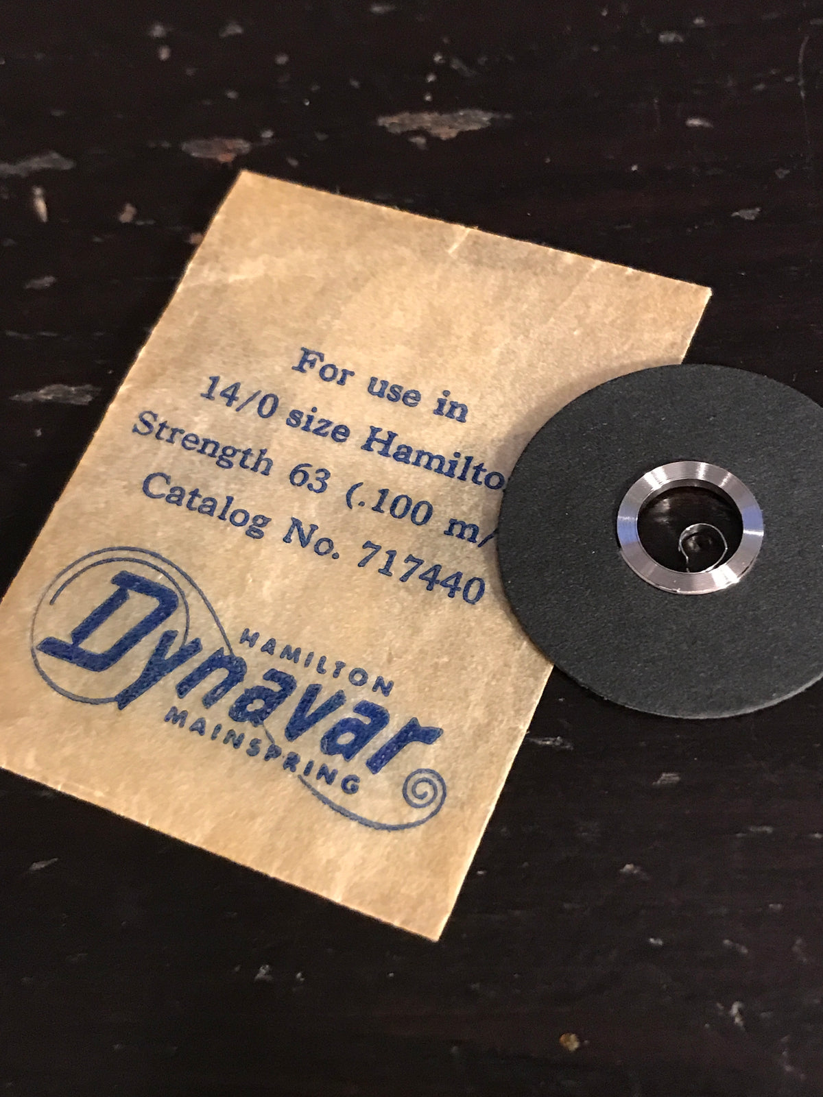Hamilton Dynavar 14/0s Factory Mainspring #717440 - Alloy
