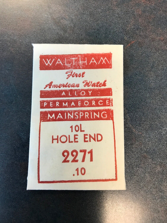 Waltham Factory Mainspring for 10 ligne Watches No. 2271 / 2229 - Alloy