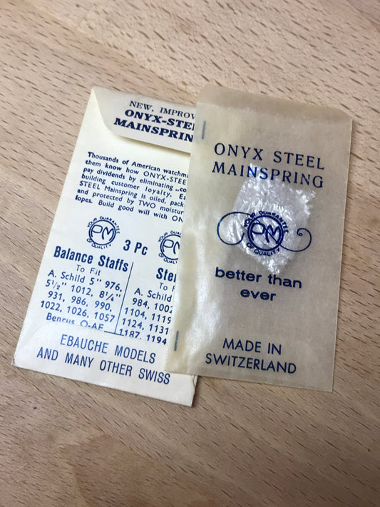 PM Mainspring No. 92 for Bulova caliber 8AL & FF caliber 60 - ONYX Steel
