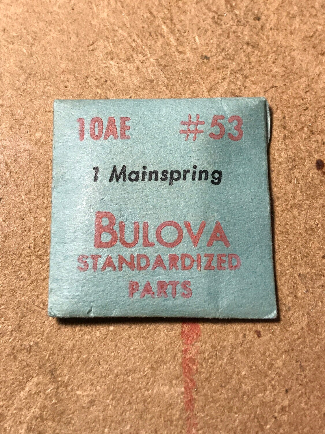 Bulova factory mainspring for caliber 10AE - steel