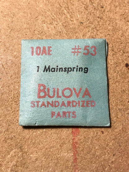 Bulova factory mainspring for caliber 10AE - steel