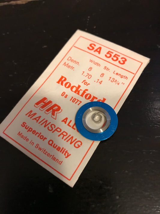 HR Mainspring SA553 for 0s Rockford Factory No. 1077 - Alloy