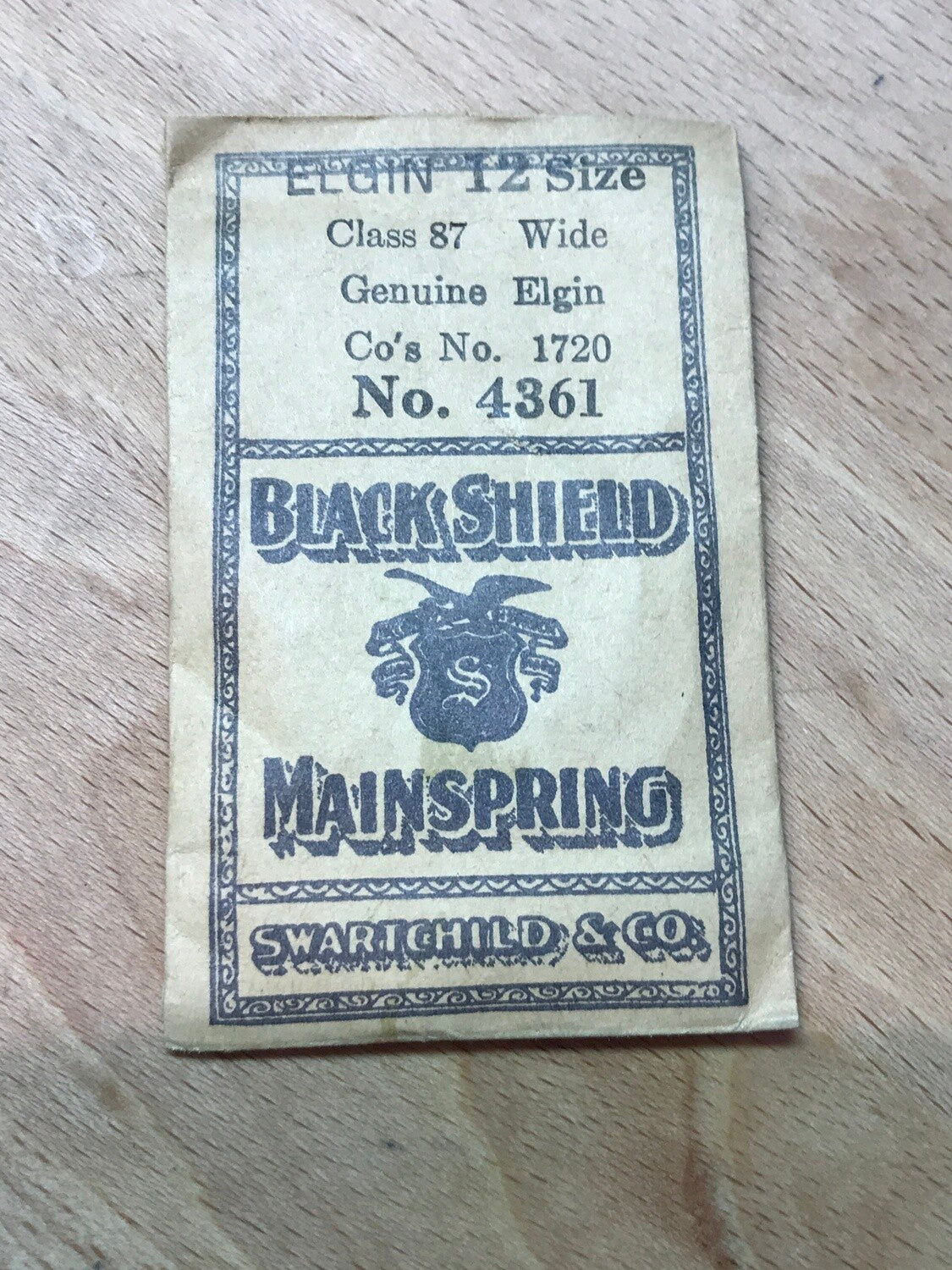 Swartchild Mainspring for 12s Elgin #1720 - Steel