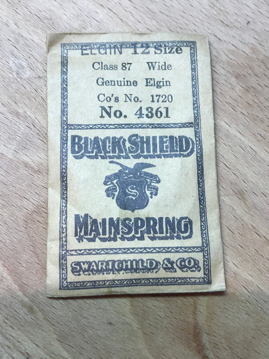 Swartchild Mainspring for 12s Elgin #1720 - Steel
