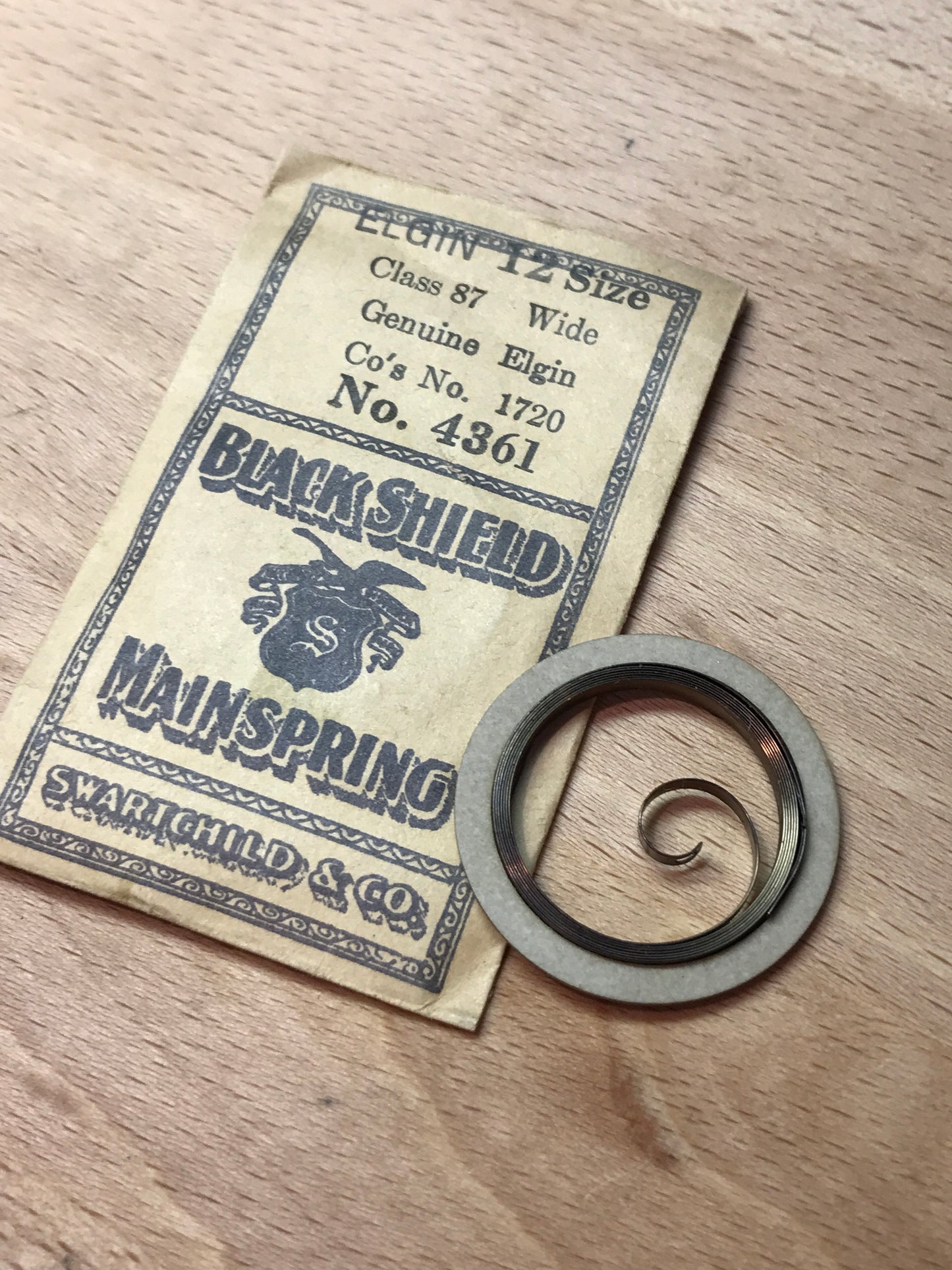 Swartchild Mainspring for 12s Elgin #1720 - Steel