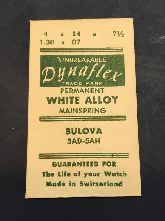 Dynaflex Unbreakable Mainspring for Bulova 5AH & 5AD - Alloy