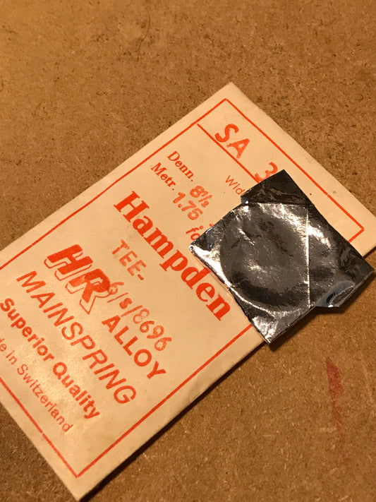 HR Mainspring SA312 for 6s Hampden Factory No. 8696 - Alloy