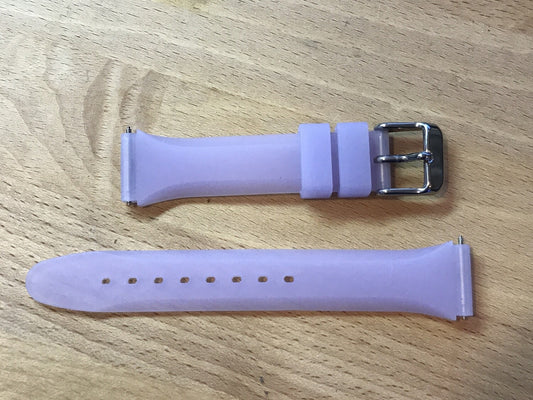 18mm Light Purple Silicone Rubber Watch Strap
