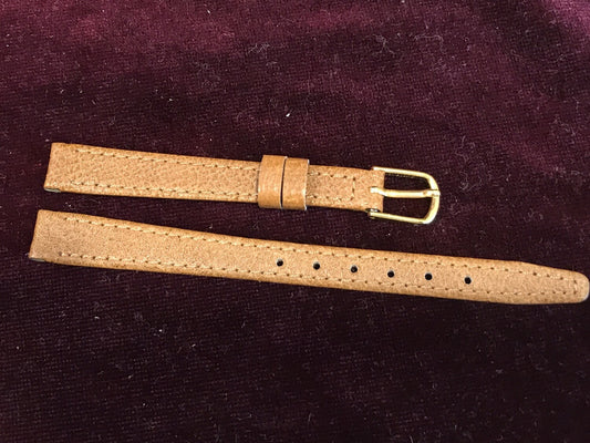 3/8" Tan Pigskin Stitched Ladies Wrist Watch Strap - NOS