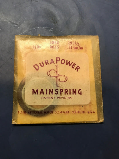 Elgin Factory DuraPower Mainspring for 4/0s No. 6096 - Alloy