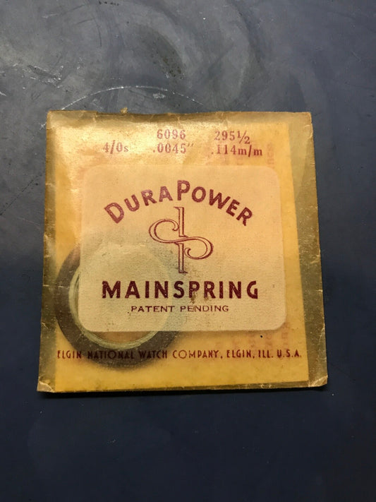Elgin Factory DuraPower Mainspring for 4/0s No. 6096 - Alloy