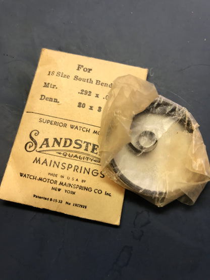Sandsteel Mainspring - South Bend 18s #29528 - Steel