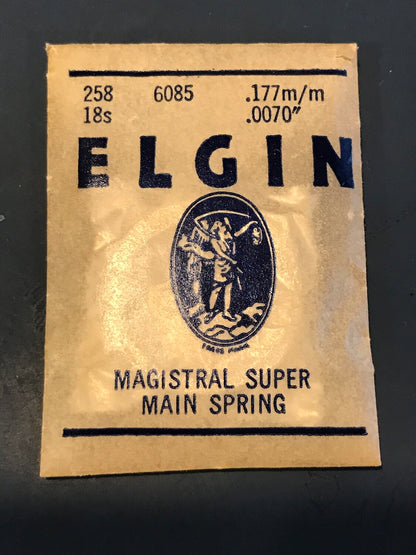 Elgin Factory Mainspring for 18s Veritas No. 6085 / 1956 - Alloy