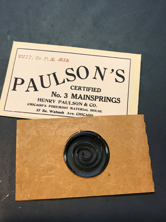 Paulson Mainspring for Waltham 6s #2217 - Steel