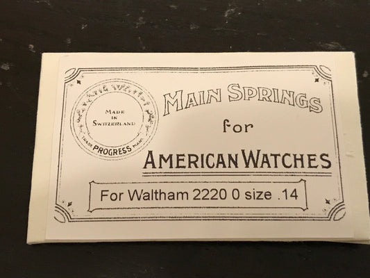 Progress Mainspring for 0s Waltham Factory No. 2220 - Steel