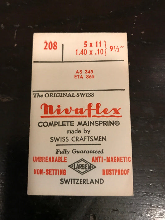 Nivaflex Mainspring for AS 345, ETA 865 - Alloy