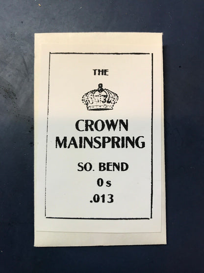 The Crown Mainspring for South Bend 0s No. 32528 - Steel