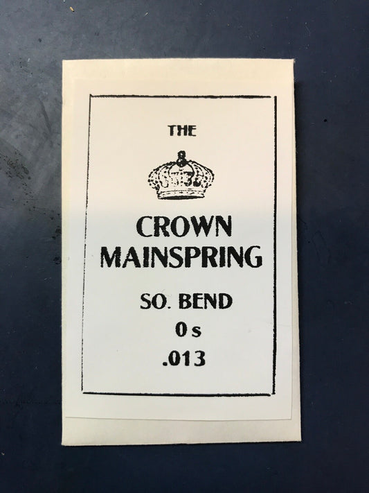 The Crown Mainspring for South Bend 0s No. 32528 - Steel