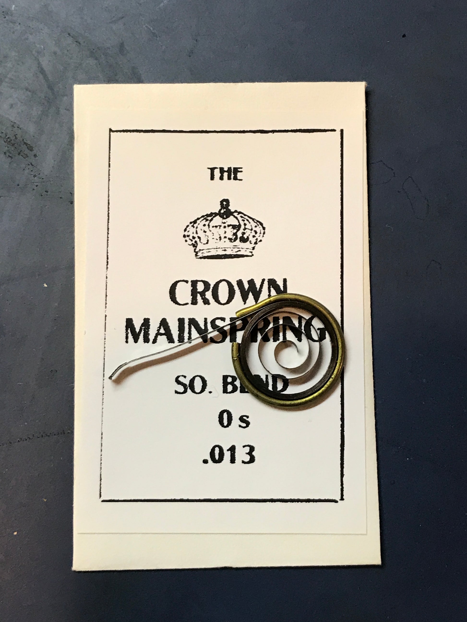 The Crown Mainspring for South Bend 0s No. 32528 - Steel