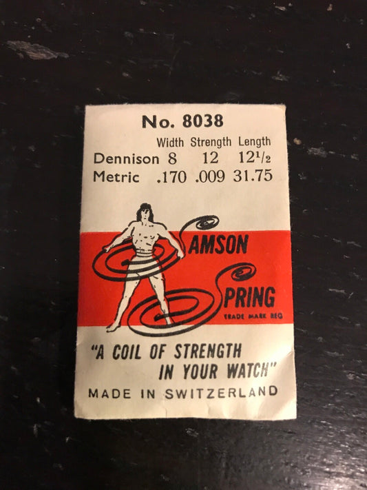 SAMSON Mainspring No. 8038 for Bulova 10BL, 10WZ & 11ZE - Steel