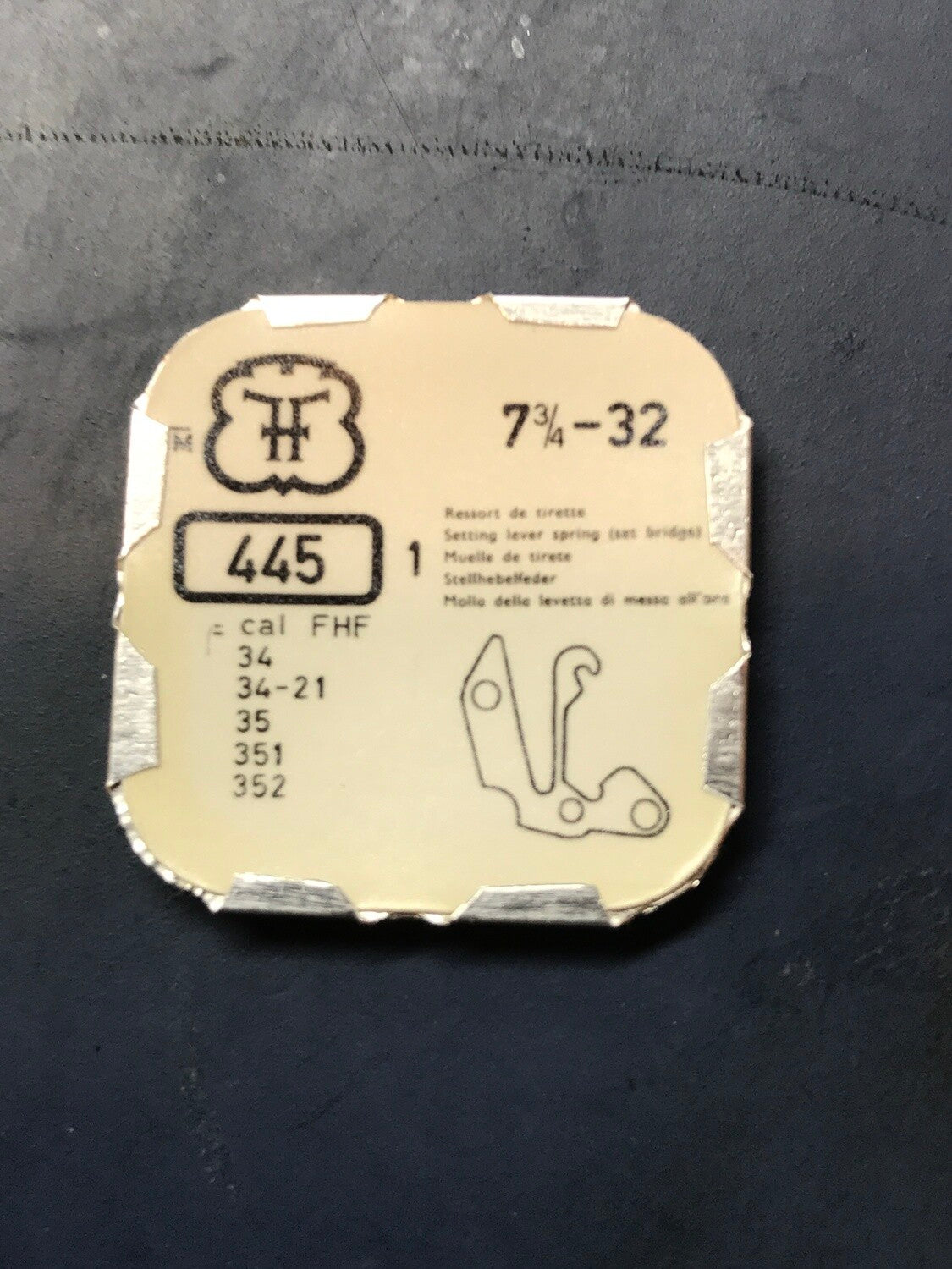 Set Lever Bridge for Font (FHF) base caliber 32, 7¾ Ligne movements