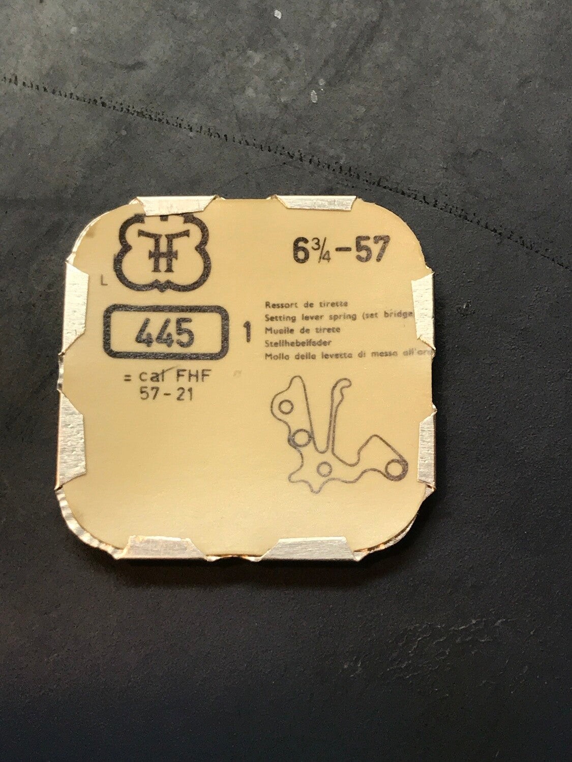 Set Lever Bridge for FHF caliber 59, 3¾ Ligne movements - new – Vintage ...